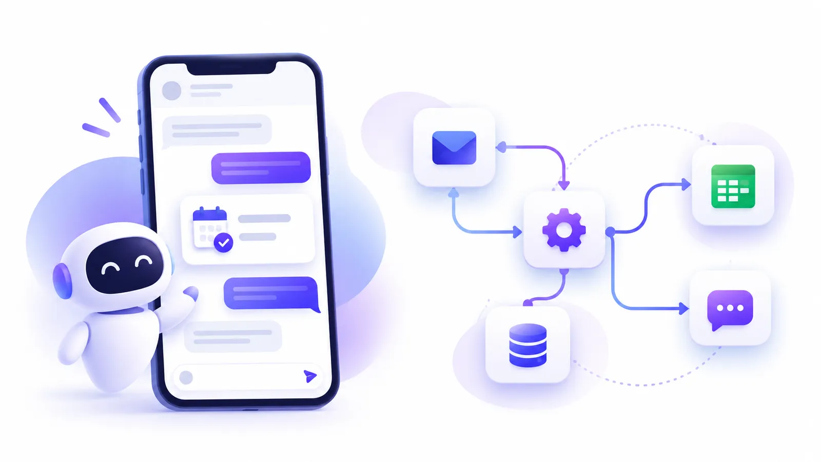 n8n workflow canvas showing connected automation nodes for invoices, WhatsApp and CRM for a Hyderabad business