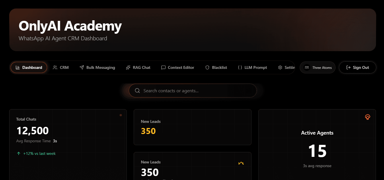 Only AI Academy Agent screen 1