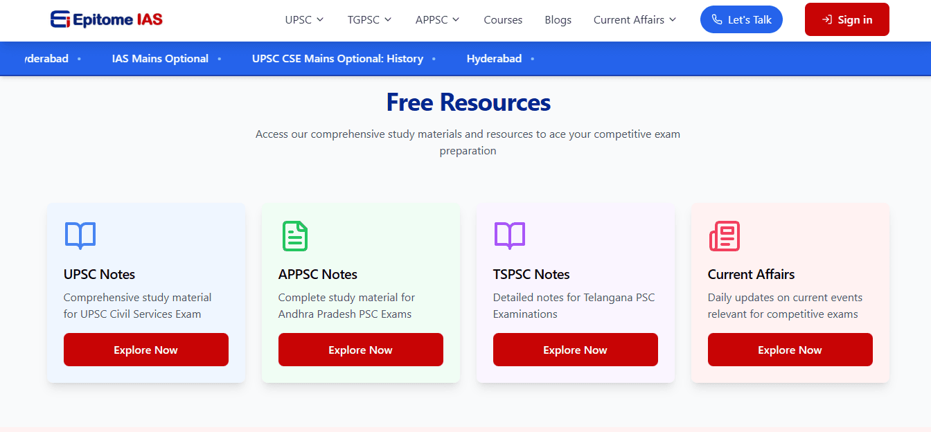 Exam Prep Platform screen 1