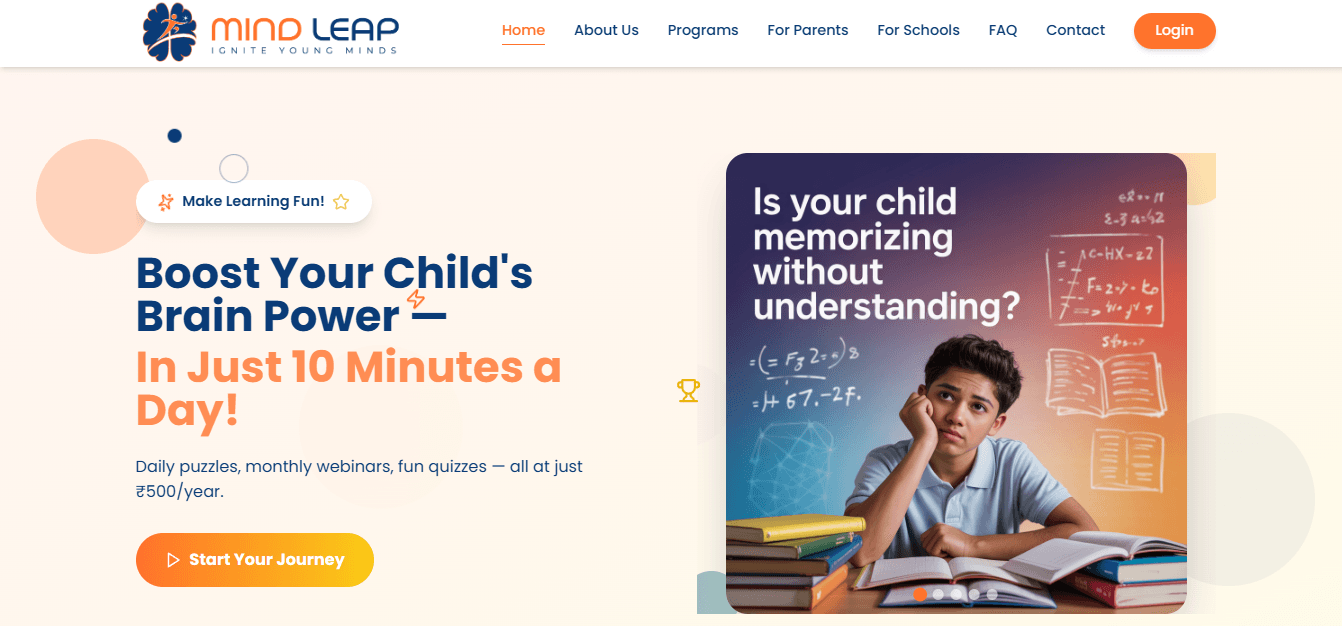 Gamified Learning Platform screen 1